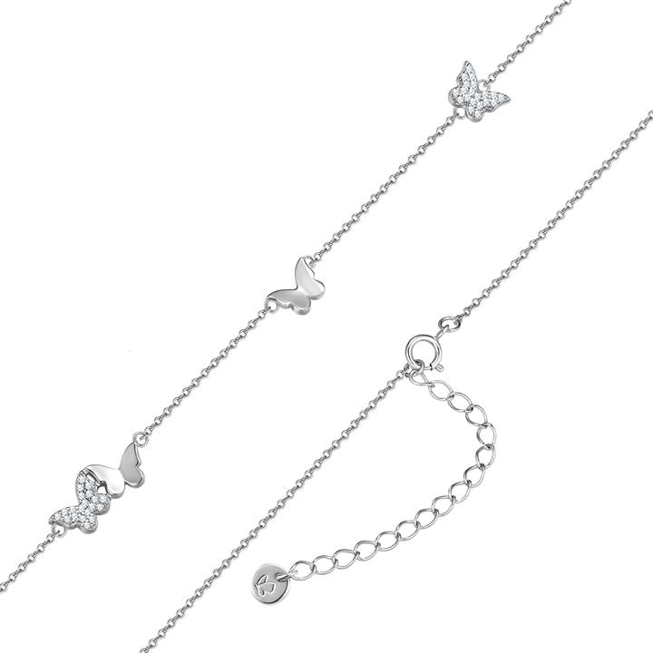 Actual product image Glanzstücke München Kette mit Anhänger Sterling Silber Zirkonia weiss - 38172 (Sterling silver rhodium-plated, 40 - 45 cm)