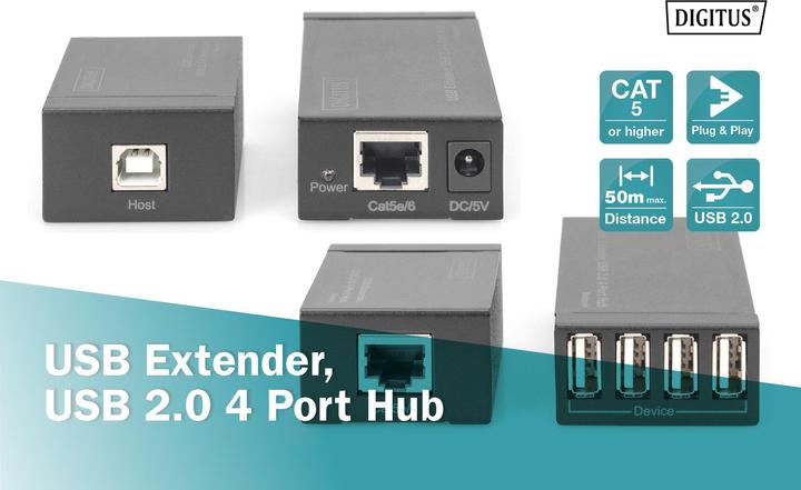 Produktbild Digitus Extender (USB-A, 4 Ports)