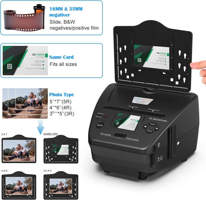 Image du produit Digitnow! Scanner de diapositives 16MP tout-en-un film
