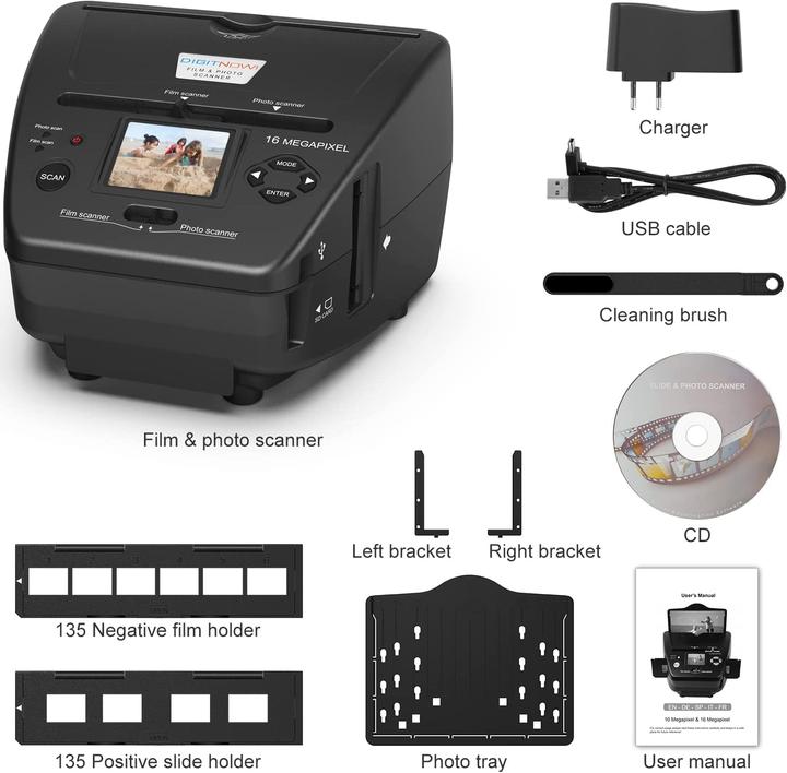 Image du produit Digitnow! Scanner de diapositives 16MP tout-en-un film