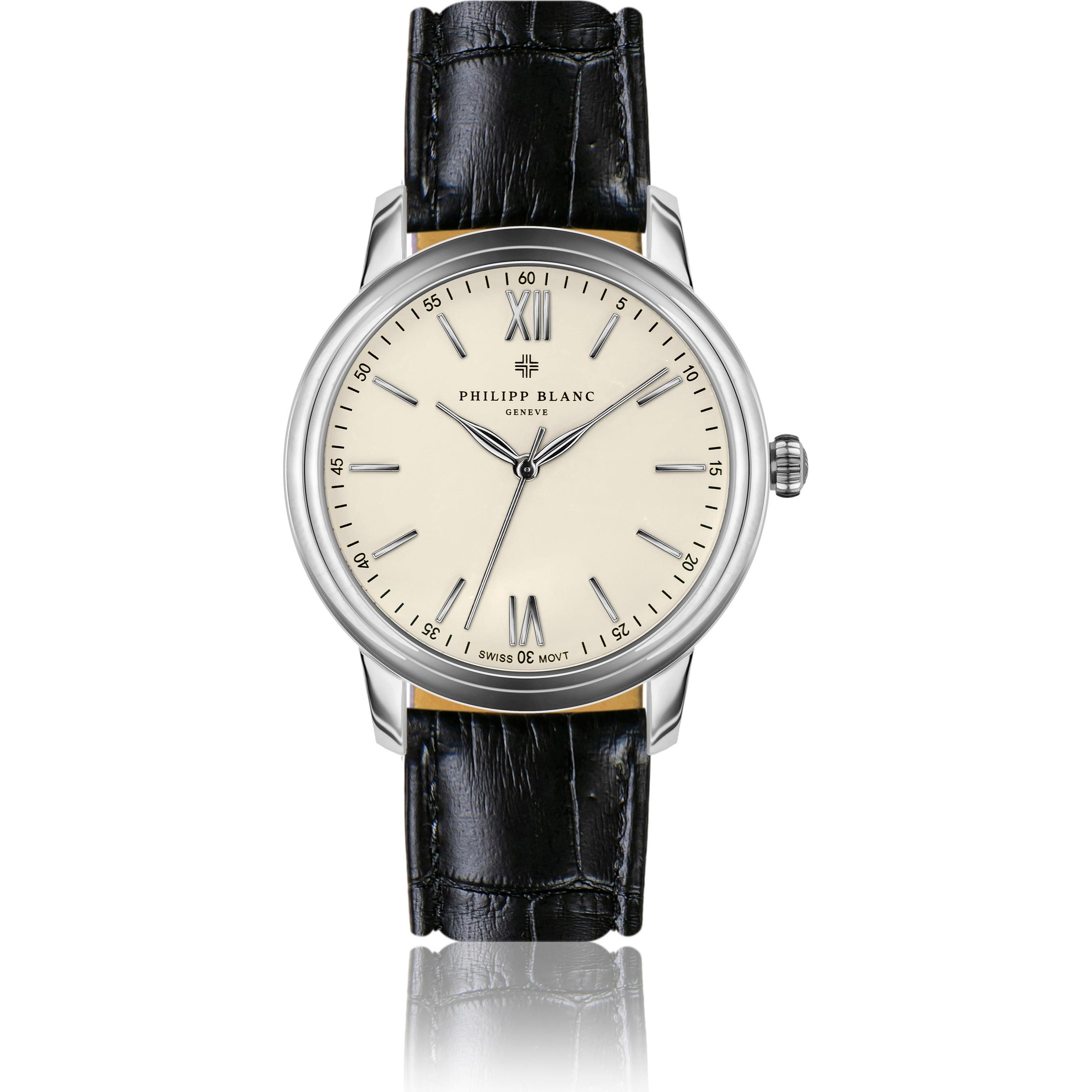 Philipp Blanc, Armbanduhr, Geneva, Weiss, (40 mm)