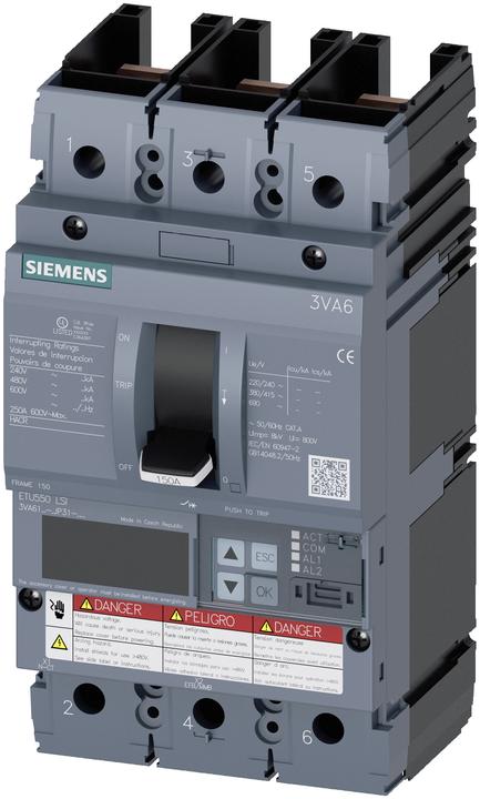Actual product image Siemens Circuit-breaker 40A 3p 16-40A/In 3VA6140-6JP31-0AA0