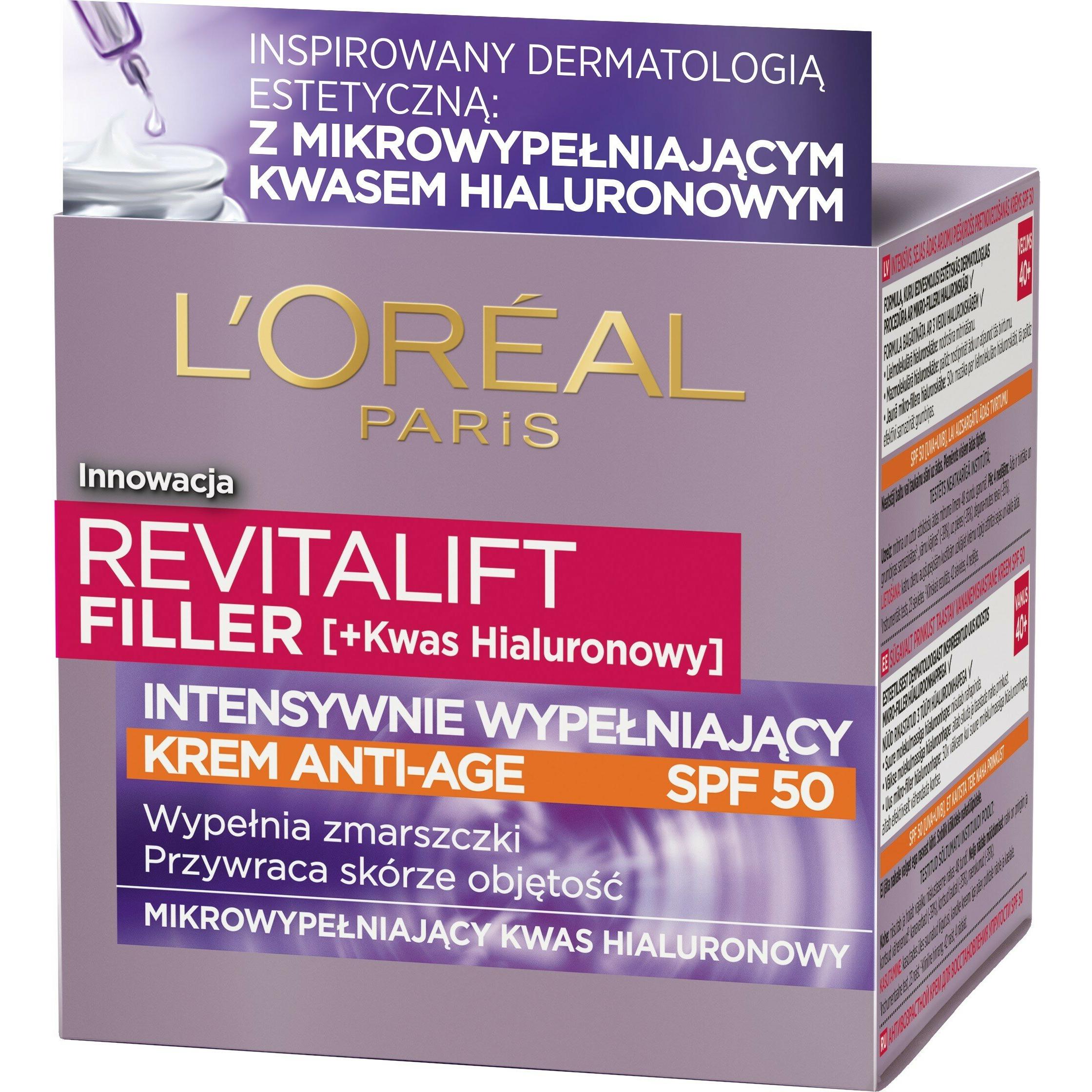 L'Oréal Paris, Gezichtsserum, L'OREAL Revitalift Filler krem do twarzy przeciw oznakom starzenia 50ml (50 ml)