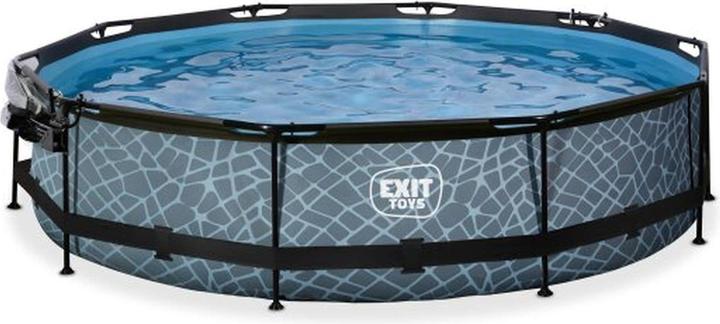 Actual product image Exit Frame pool round 360x76 cm with sun canopy and filter pump (Ø 360 cm)
