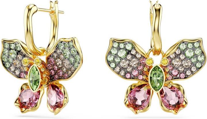 Produktbild Swarovski Idyllia Drop Ohrhänger Verschiedene Schliffe Pavé Schmetterling Mehrfarbig (Swarovski Metall)