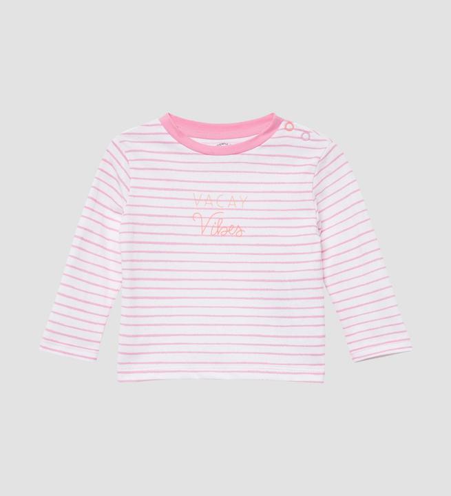 S.Oliver T-Shirt Gestreiftes Unisex Longsleeve mit Frontprint (68)