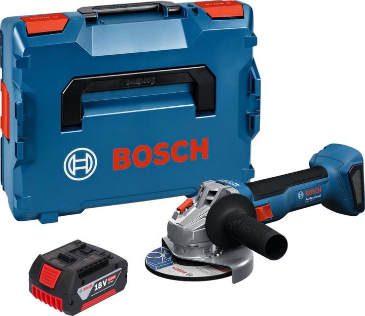 Produktbild Bosch Professional GWS 18V-8 Professional Akku Winkelschleifer 18 V 125 mm Brushless + 1x Akku 5,0 Ah + L Boxx - (125 mm)