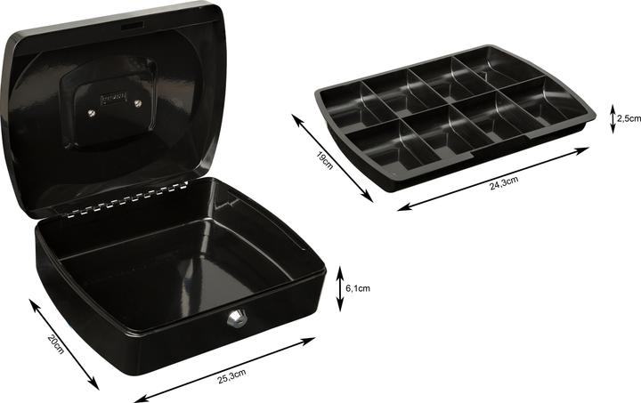 Produktbild Idena Geldkassette 10" 255x200x90mm, schwarz