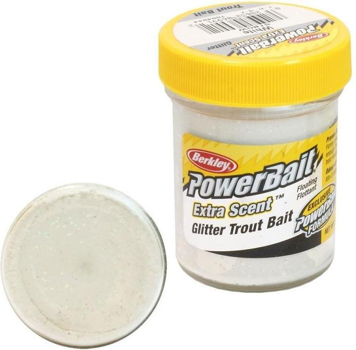 Berkley Powerbait Glitter Trout Bait White Garlic