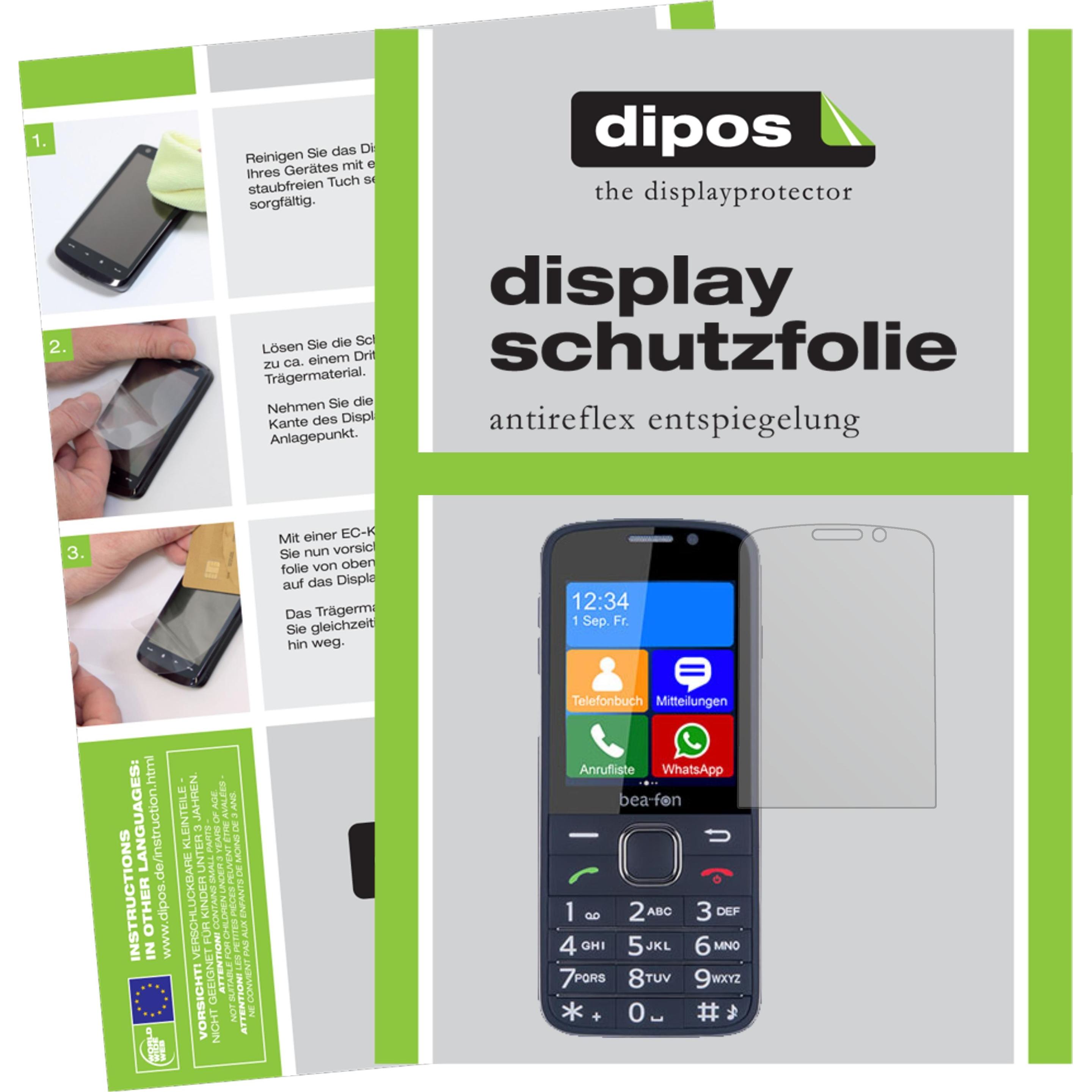 Dipos Displayschutzfolie Antireflex (6 Stück, Beafon SL820), Smartphone Schutzfolie, Transparent