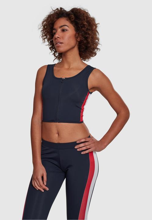 Actual product image Urban Classics Ladies Side Stripe Cropped Zip Top (XS)