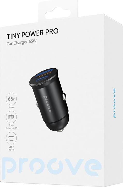 Immagine prodotto Proove Car Charger Tiny Power Pro 65W (Type-C + USB) black