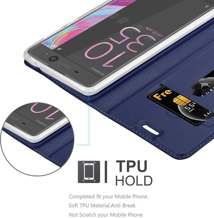 Actual product image Cadorabo Book Classy Style Cover (Sony Xperia XA)