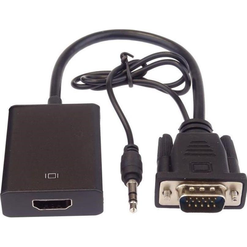 PremiumCord VGA+audio elektronickÃ½ konvertor na rozhranÃ­ HDMI FULL HD 1080p (VGA, Audio, 20 cm), Data + Video Adapter