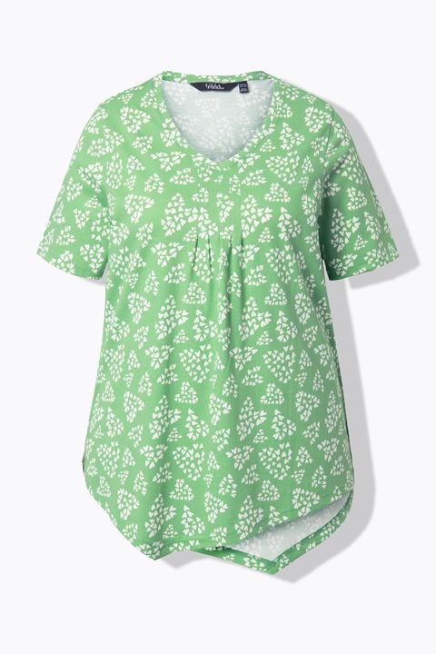 Actual product image Ulla Popken Dot Heart Pointed Hem Tee (54)