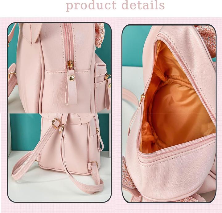 Produktbild Only-Bags.Store Rucksack, Niedliche Fliege Rucksäcke Mini leichte Schultaschen mit Schlüsselanhänger Daypack