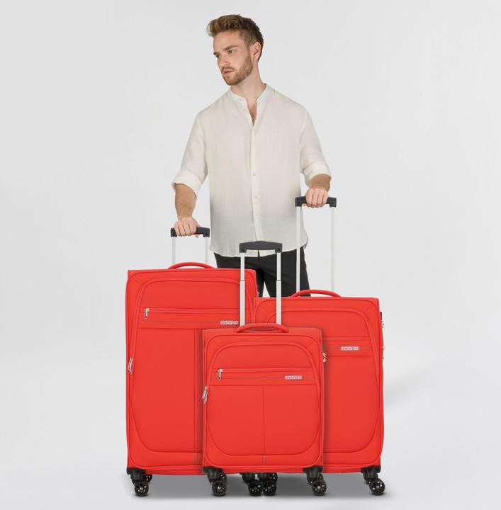 Actual product image American Tourister Deep Dive 4 Rollen Kofferset 3-teilig mit Dehnfalte (217 l, XL (from 140l))