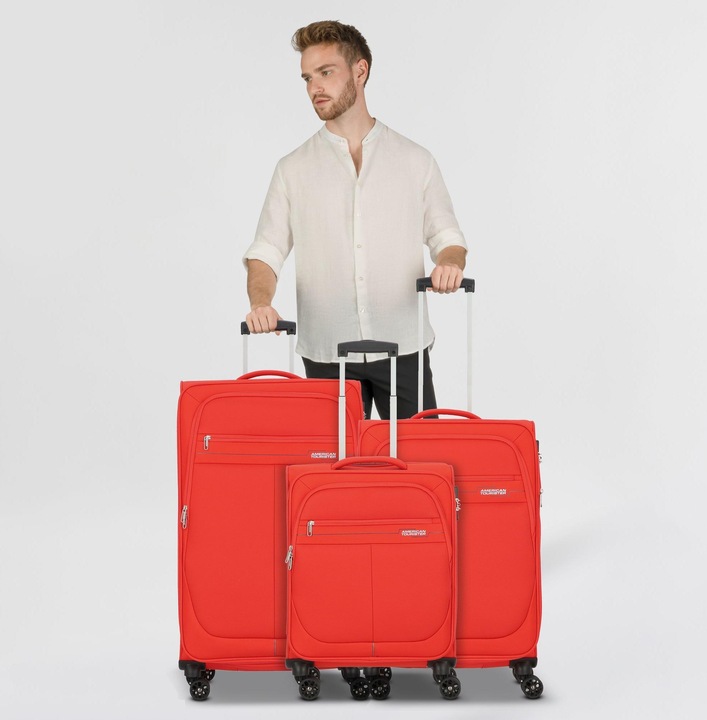 Image du produit American Tourister Deep Dive 4 Rollen Kofferset 3-teilig mit Dehnfalte (217 l, XL (à partir de 115l))