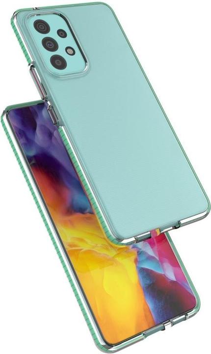 Actual product image Hurtel Spring Case cover gel TPU cover with coloured frame for Samsung Galaxy A73 black (Samsung Galaxy A73 5G)