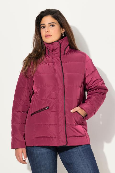 Produktbild Ulla Popken Steppjacke mit leichter Wattierung, Stehkragen, Eingriffstatschen, langarm (46, 48)