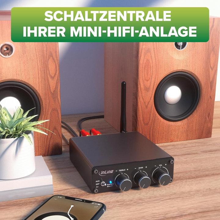Produktbild InLine Bluetooth 5.3 Audio Receiver mit 96 Watt Verstärker (Empfänger)