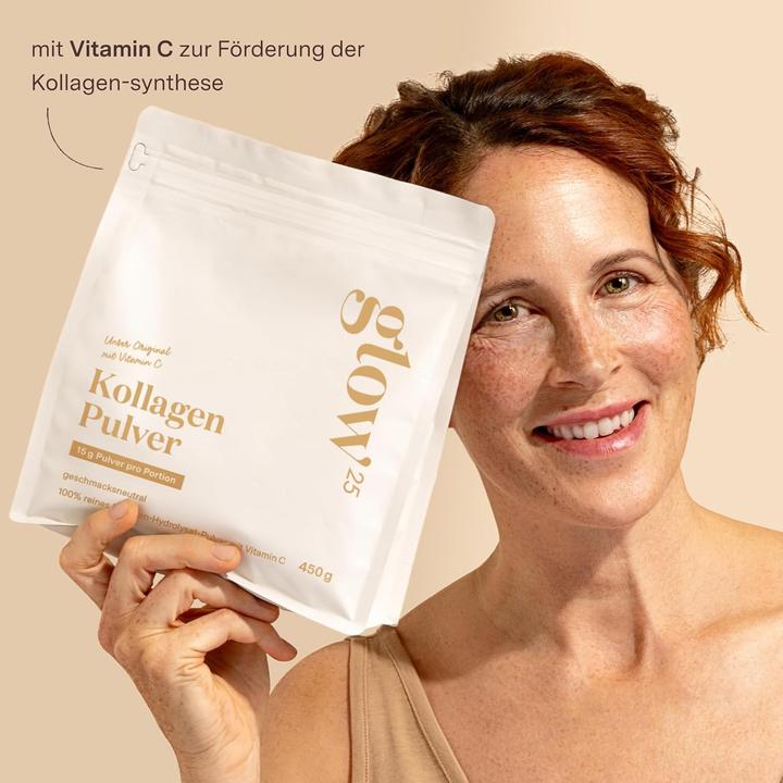 Produktbild Glow25 Collagen Pulver – mit Vitamin C (1 Stk., Pulver, 450 g)