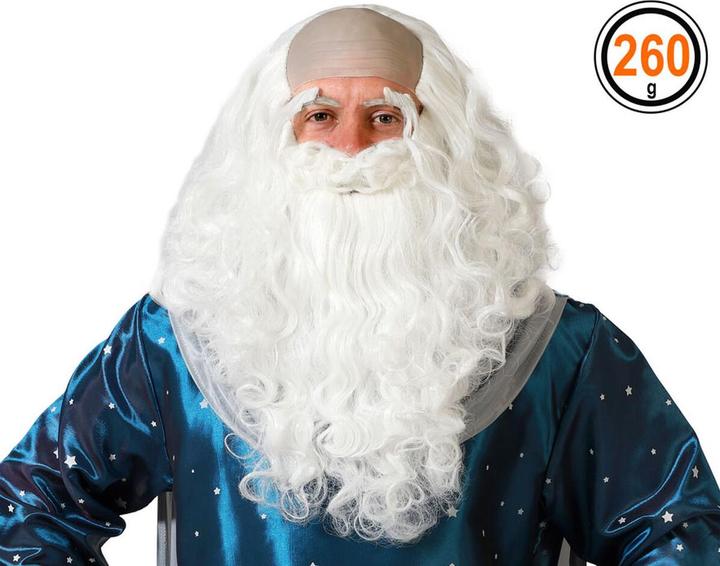 Produktbild BigBuy Perücke mit Bart Zauberer Weiss