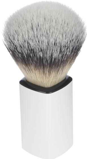 Immagine prodotto Pennello da barba in pelo sintetico, con manico in plastica bianca Altezza: 10 cm Anello Ø 21 (Pennello da barba)