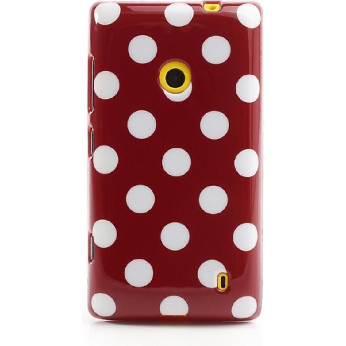 Thumbnail - König Design Schutzhülle TPU Case für Handy Nokia Lumia 520 525 Rot / Weiss (Nokia Lumia 520), Smartphone Hülle, Rot
