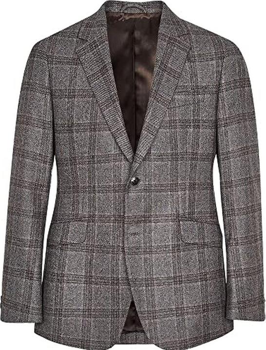 Productafbeelding Hackett Luxe Italian Woven Wool Jacket with Tonal Check and Tailored Fit (44)
