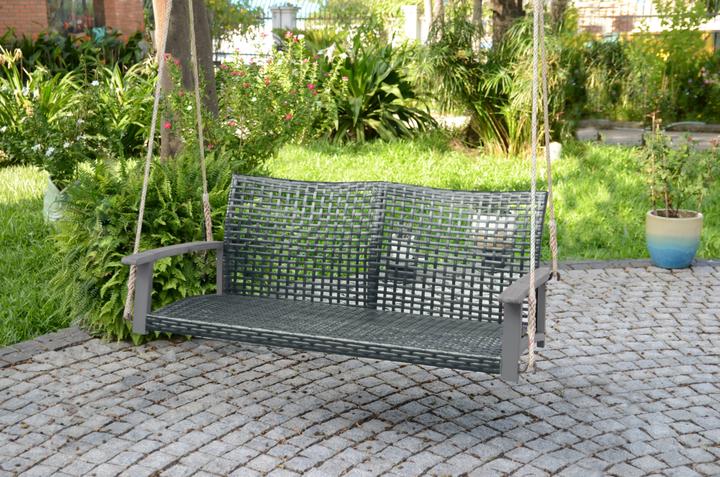 Immagine prodotto Garden Pleasure Panchina sospesa Cuneo 970387 plastica grigia 114,0 cm