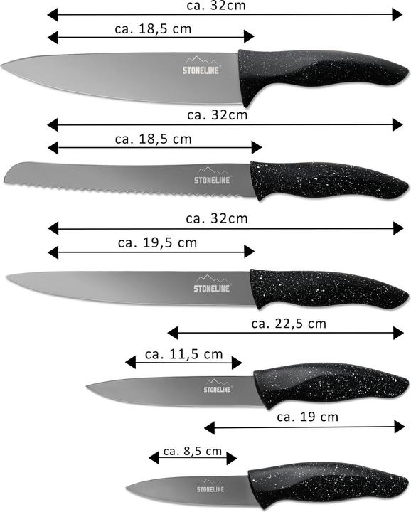 Immagine prodotto Stoneline Set di coltelli da 5 pezzi con blocco