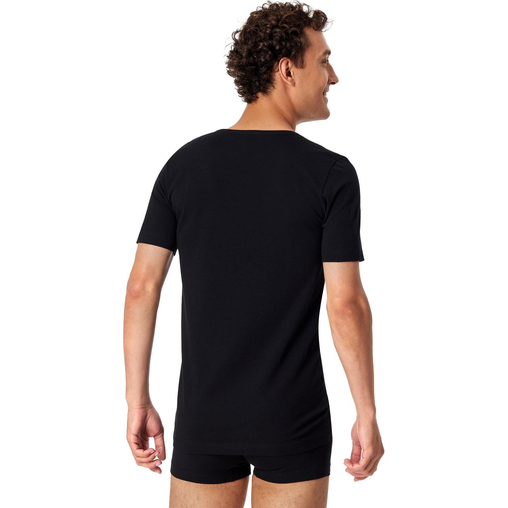 Thumbnail - Schiesser, Herren, Shirt, T-Shirt Casual Bequem sitzend 2PACK T-shirt, Schwarz, (XXL)