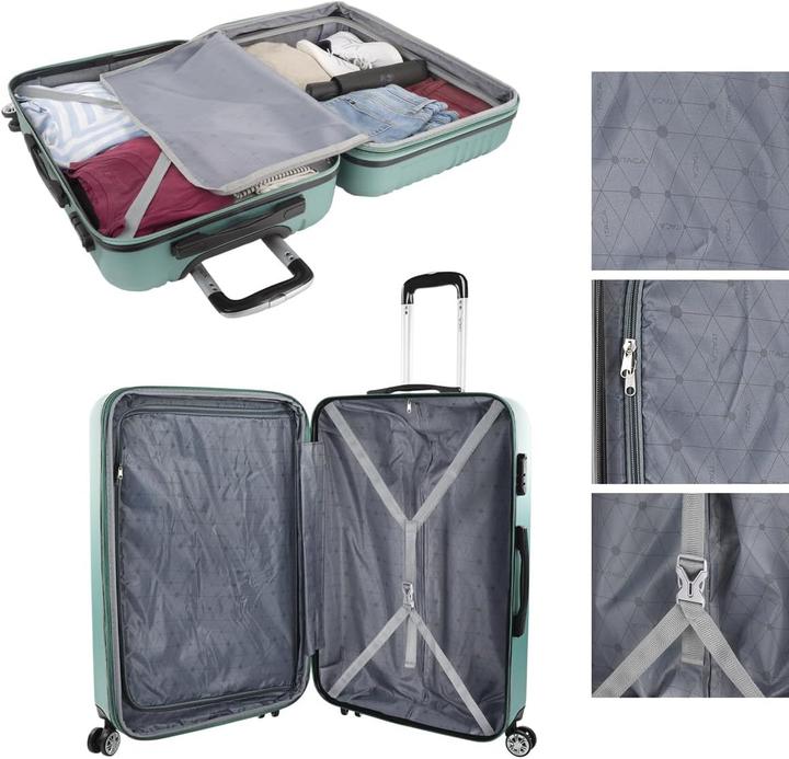 Image du produit Itaca Hartschalenkoffer-Set mit Dehnungsfuge, 360 Grad Rollen (110 l)