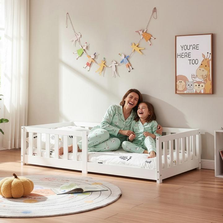 Produktbild En.Casa Kinderbett Tanna 80x160 cm Weiss (80 x 160 cm)