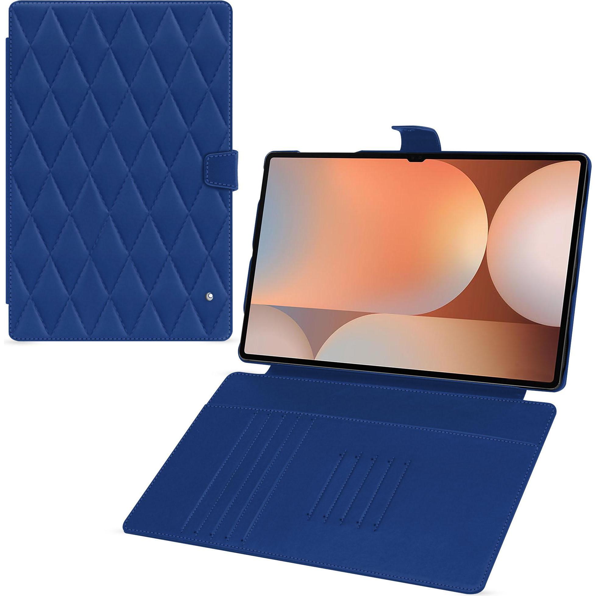 Thumbnail - Noreve Lederschutzhülle für Samsung Galaxy Tab S10 Ultra (Galaxy Tab S10 Ultra), Tablet Hülle, Blau