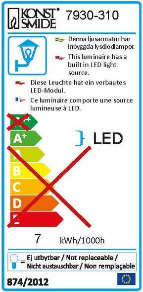 Energie-Label Konstsmide Monza (480 lm, IP54)