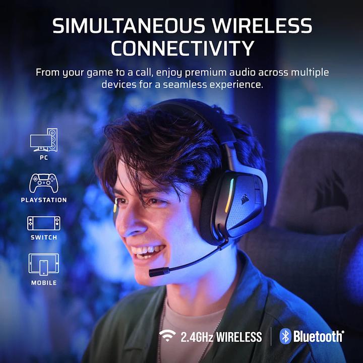 Produktbild Corsair VOID MAX WIRELESS v2, Carbon – WW (Kabellos)