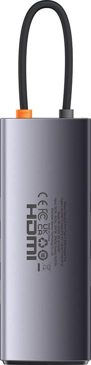 Produktbild Baseus Hub 8w1 StarJoy Metal Glam Series, USB-C do HDMI + 3 x USB 3.0 + USB-C PD + RJ45 + SD/TF (USB-C, 8 Ports)