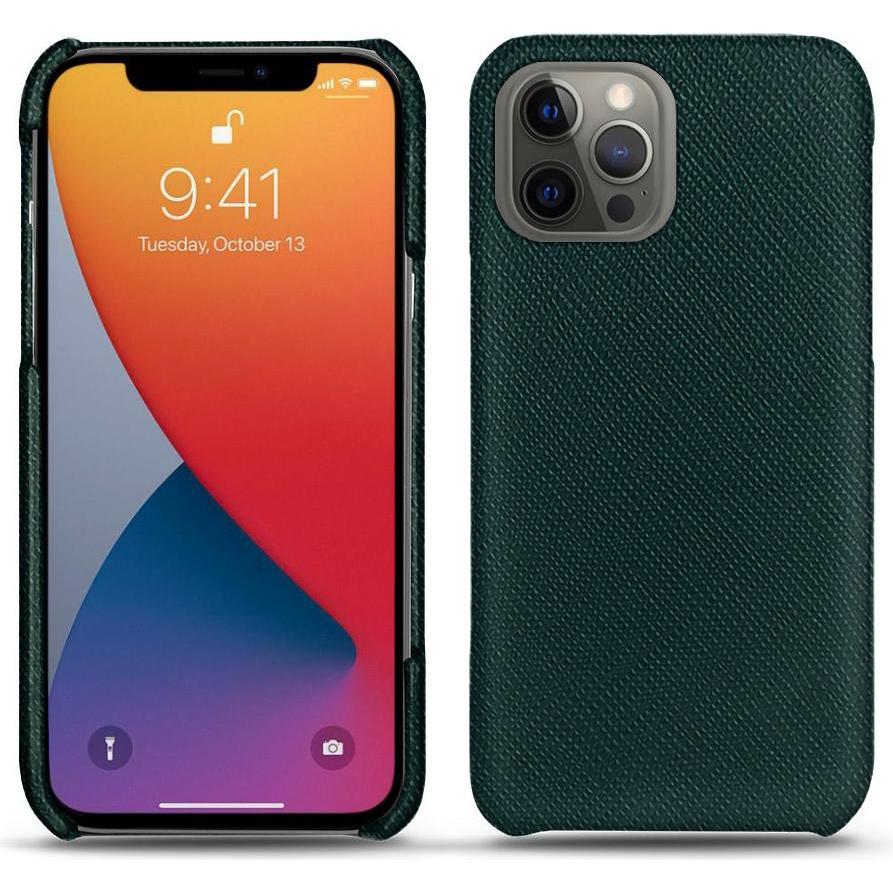 Noreve Lederschutzhülle (Apple iPhone 13 Pro Max), Smartphone Hülle, Grün