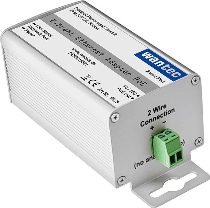 Produktbild Wantec 5628 Schnelles Ethernet PoE-Adapter (CAT6, 0.08 m)