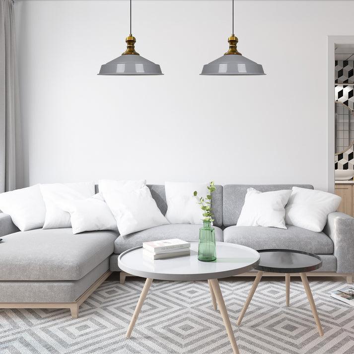 Productafbeelding Bamyum Asletl-Knob 2 Lampes à Suspension Gris (E27)