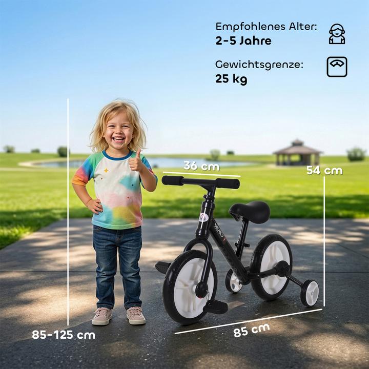 Produktbild Homcom 2-in-1 Kinderfahrrad (12")