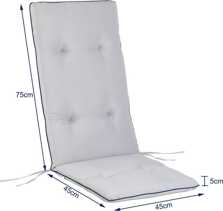 Immagine prodotto Detex Set di 6 imbottiture per sedia (120 x 45 x 5 cm)