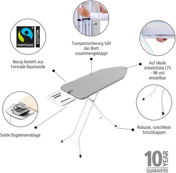 Produktbild Brabantia Ironing Board Solid Steam Iron Rest (124 x 45 cm)