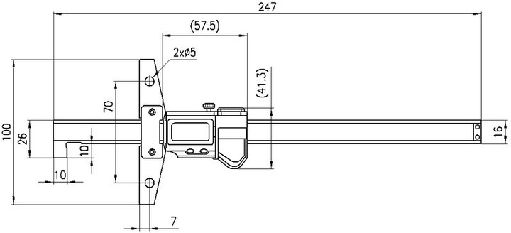Actual product image Mitutoyo Depth gauge 150 mm IP67 / 571-254-20 (15 cm)