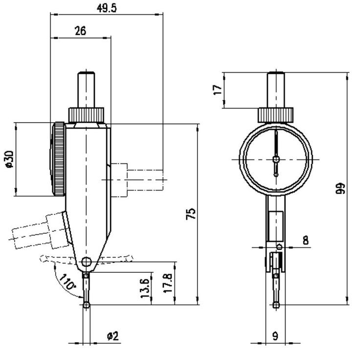 Actual product image Mahr Dial test indicator Martest 800