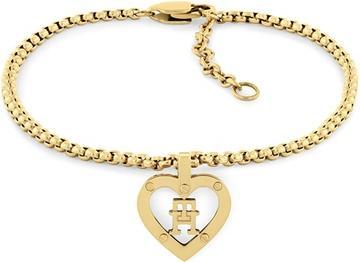 Produktbild Tommy Hilfiger Stylish Gold Plated Monogram Heart Bracelet 2780921 (20 cm)