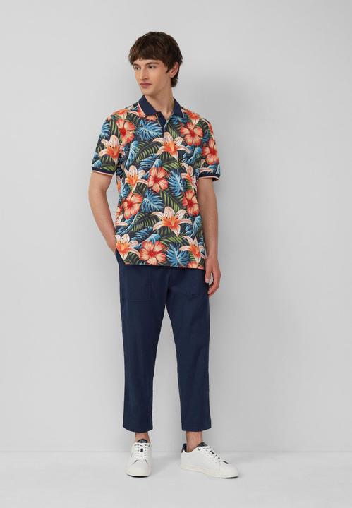 Immagine prodotto S.Oliver Polo-Shirt Poloshirt aus Baumwolle mit All-over-Print (XL)