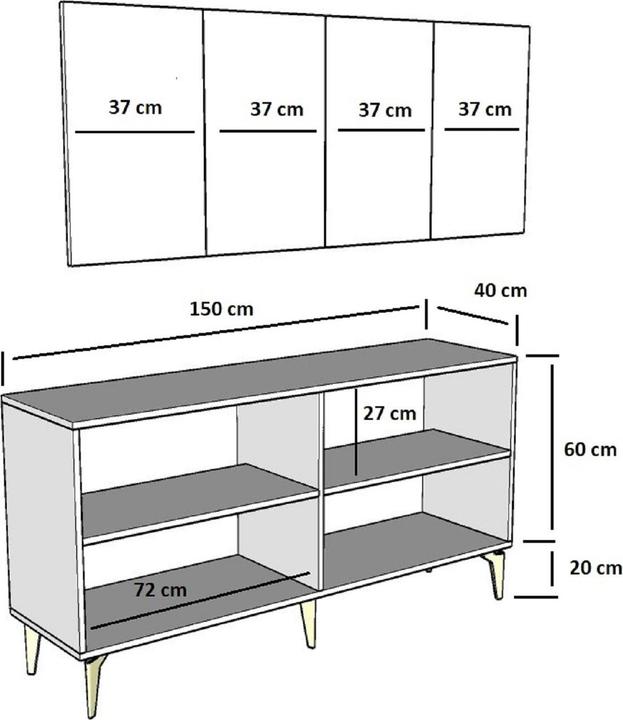 Image du produit Kalune Design Nova Console (150 x 40 x 79 cm)